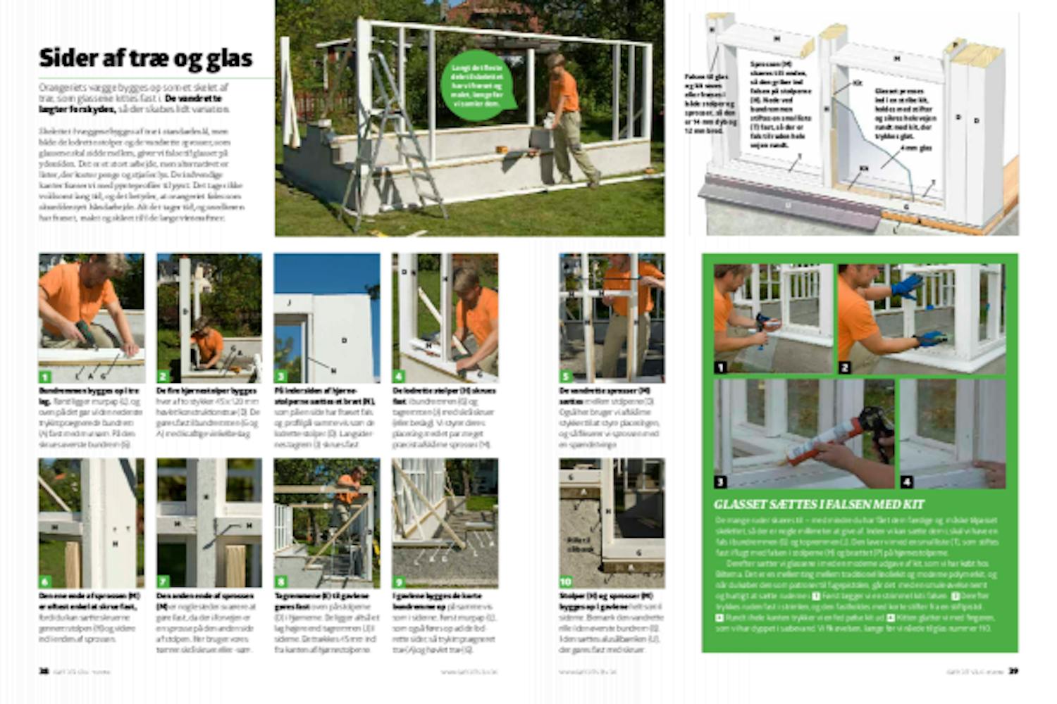 Byg selv orangeri tilbygning Byg selv orangeri vægge i glas